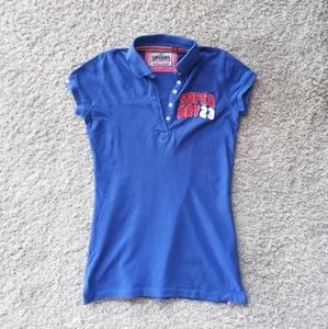 Superdry Blue Logo Polo Shirt